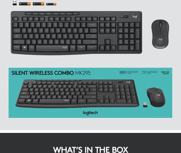 Logitech MK295 tastatur og mus, sort