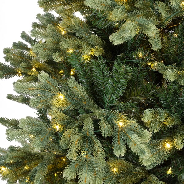 Enne Emerald Spruce äkta julgran med LED-lampor, 210 cm, grön