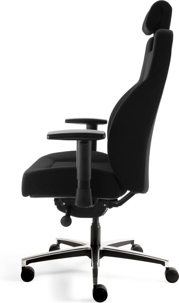 TC FREE B1 24/7 -arbetsstol, svart tyg