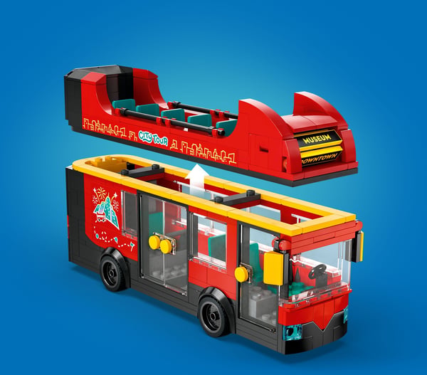LEGO City Röd dubbeldäckare för sightseeing Leksak 60407