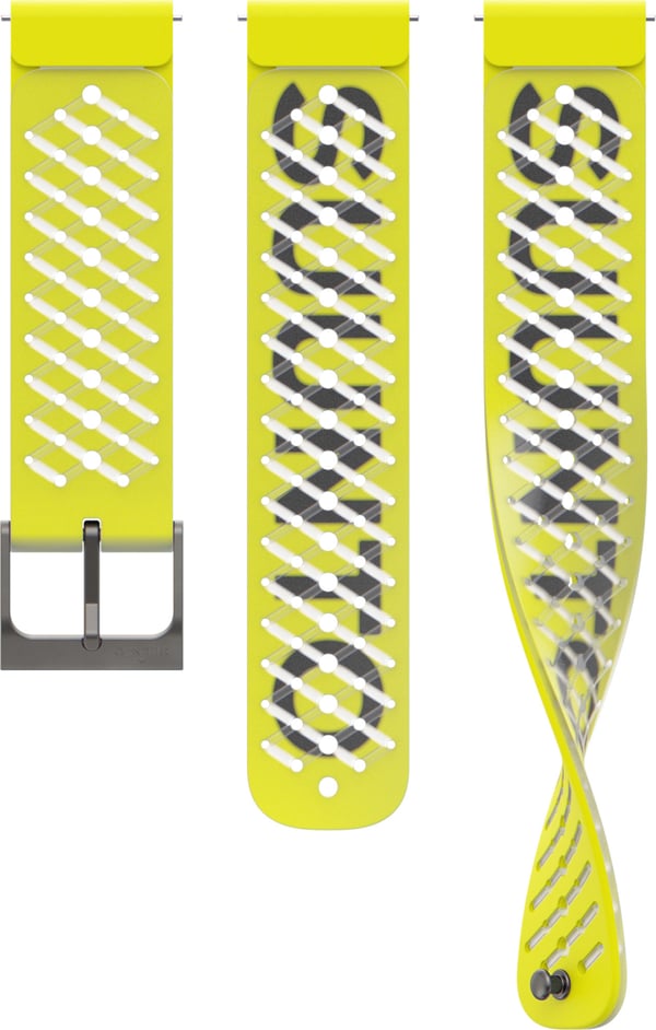 Suunto Athletic 5 -silikonarmband 22 mm, Lemon Yellow