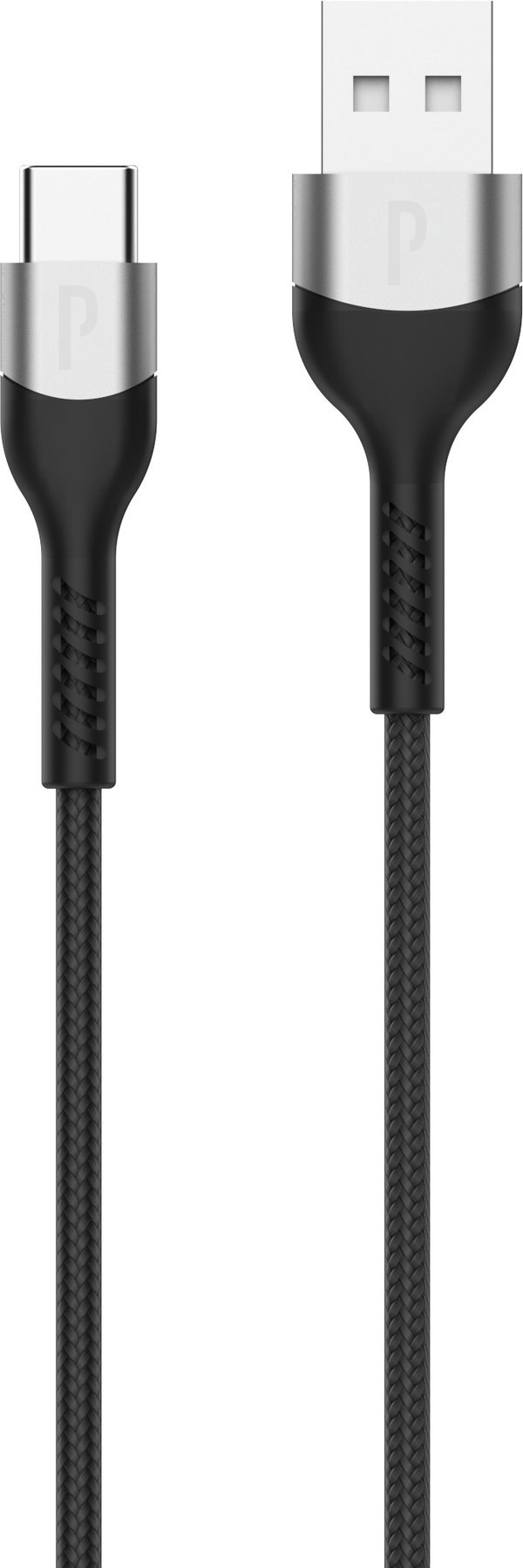 Profinity USB-C - USB-A -laddkabel, 2 m, svart