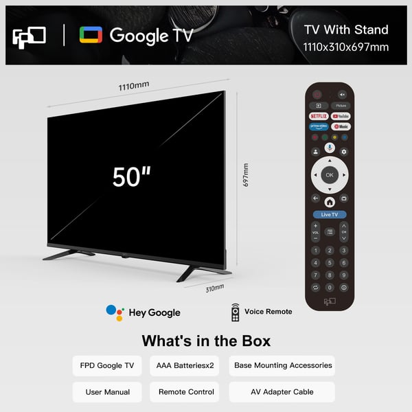FPD 50" G900 – 4K LED Google TV