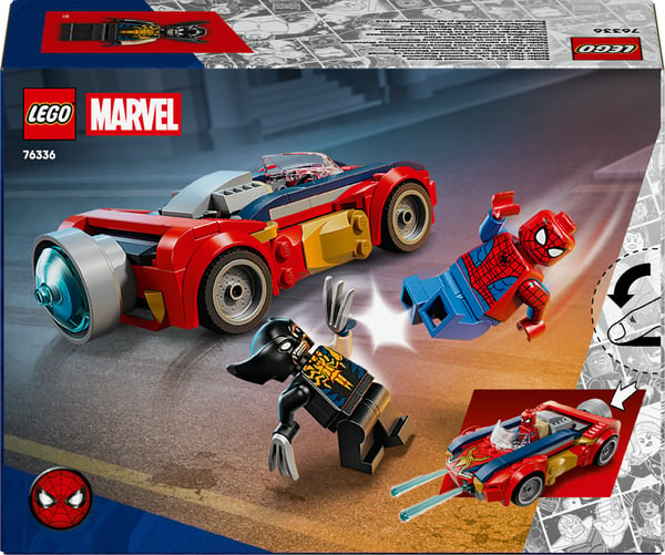 LEGO Super Heroes Marvel 76336 Spider-Mans bil mot en Wolverine som förvandlats till Venom