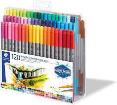 Staedtler 2-spetsig filt/fiberpenna 120 färger