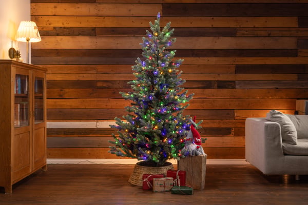 Enne Emerald Spruce äkta-look julgran med retrostil LED-lampor, 180 cm