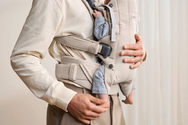 BabyBjörn Harmony Woven Mélange bärsele, ljus beige