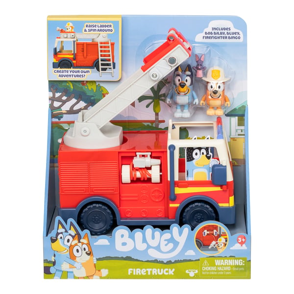 Bluey Brandbil och 3 figurer