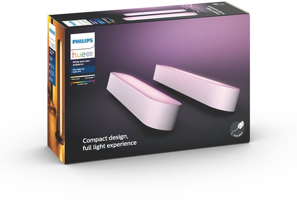 Philips Hue Play-ljusramp smart belysning, 2 st, vit