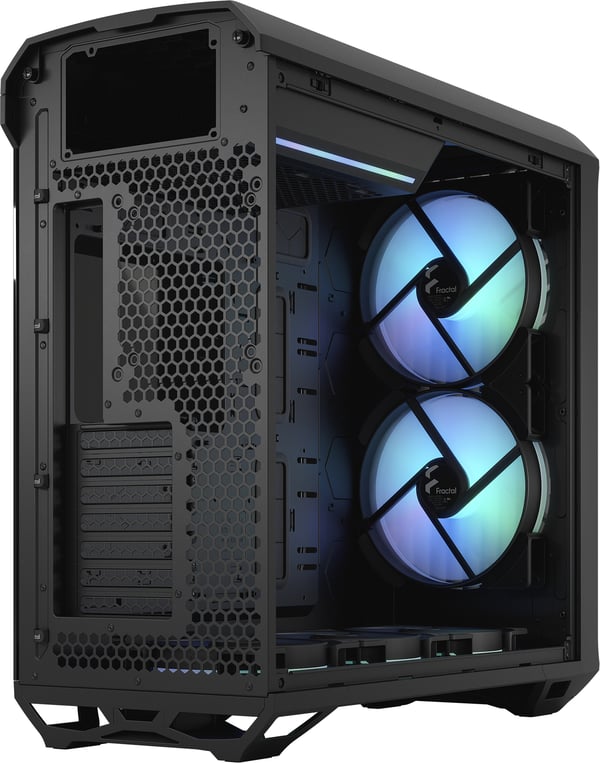 Fractal Design Torrent Svart RGB TG Lätt Tint E-ATX-chassi med fönster, svart