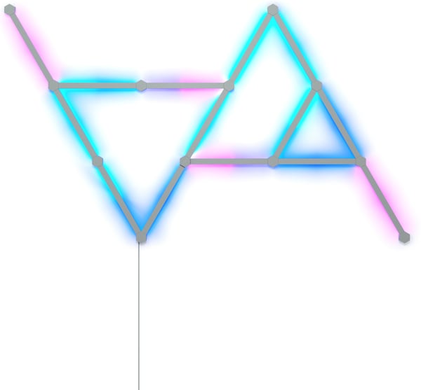 Nanoleaf Lines Starter Kit smart panelbelysning, 15 paneler