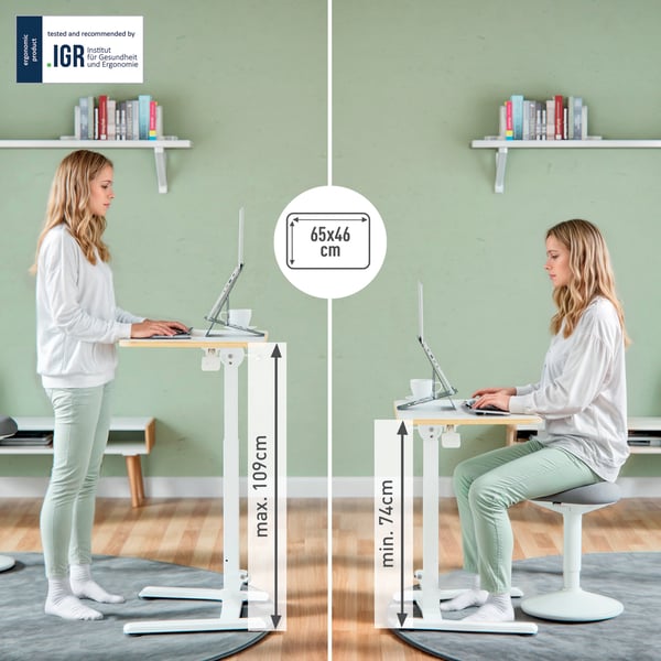 Leitz Ergo hopfälligt skrivbord, litet