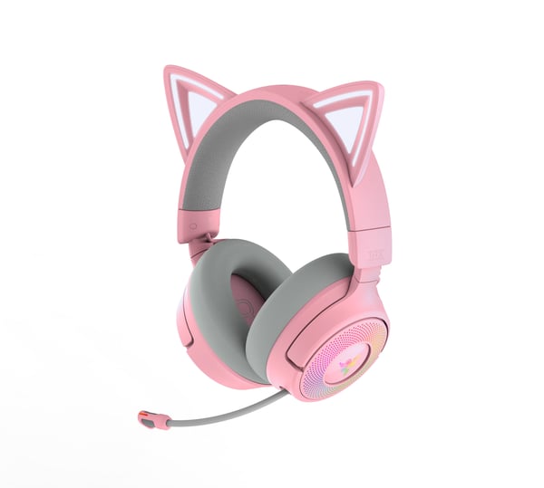 Razer Kraken Kitty V3 Pro spelhörlurar, rosa