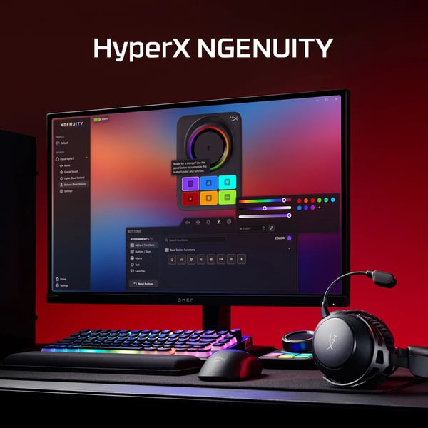 HyperX Cloud Alpha 2 trådlösa spelhörlurar, svart
