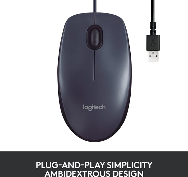 Logitech B100 -mus til erhvervsbrug, sort