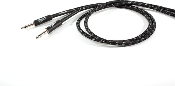 PROEL flettet instrumentkabel, 3m, sort-hvid