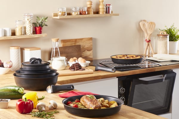 Tefal Ingenio Eco Resist -stekpanneset, 3 delar