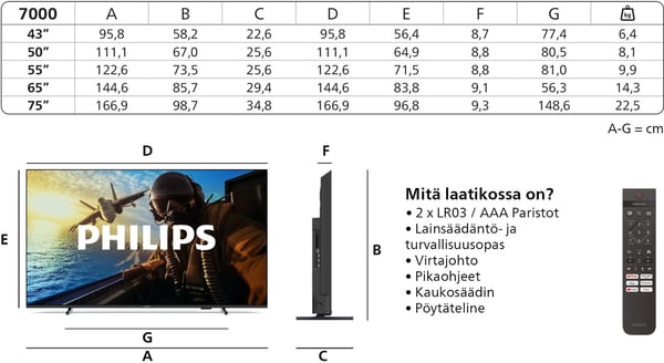 Philips 43" PUS7000 – 4K LED TV