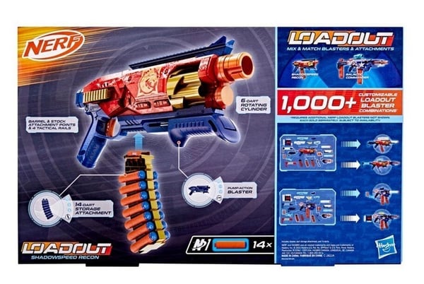 NERF Loadout Shadowspeed Recon Skumprojektilgevär