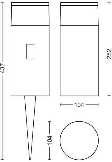 Philips Calla HUE Outdoor extrabelysning med strömkabel, 24 V, 25 cm