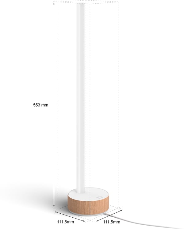 Philips Hue Gradient Signe ek -smartbordslampa, ek/vit