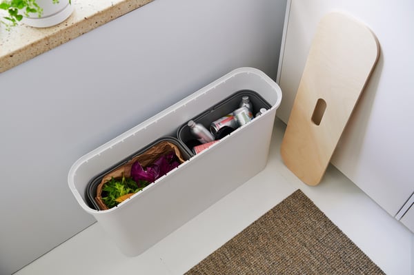 SmartStore Collect Slim 46 L sorteringssats, vit