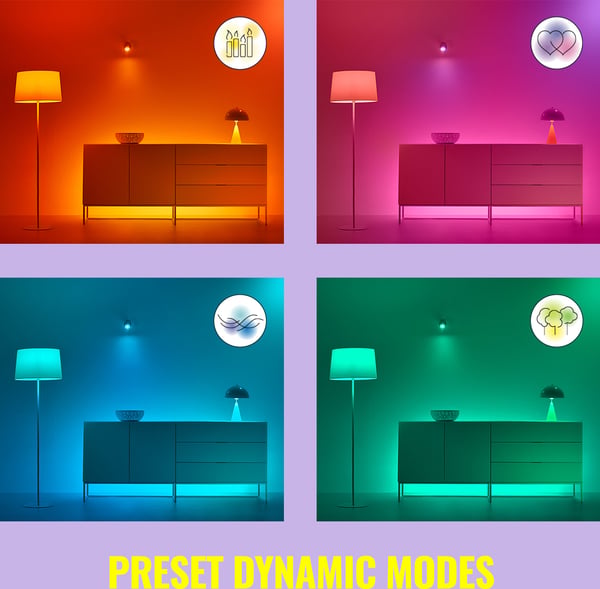 WiZ smartlampa, E27, A60, RGB, Wi-Fi, 2200-6500 K, 470 lm, klar, 1 st