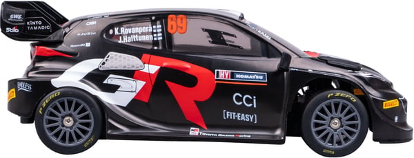 NIKKO Toyota Gazoo Racing Rovanperä Sweden Rally 2024, fjärrstyrd bil med extra däck, 1:16