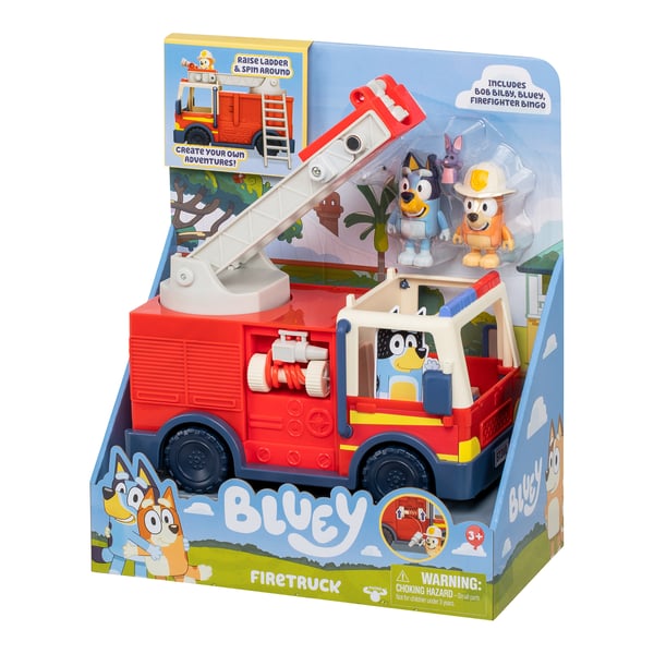 Bluey Brandbil och 3 figurer