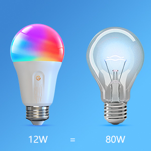 Govee WIFI- och Bluetooth smartlampa, 1200 lm, E27