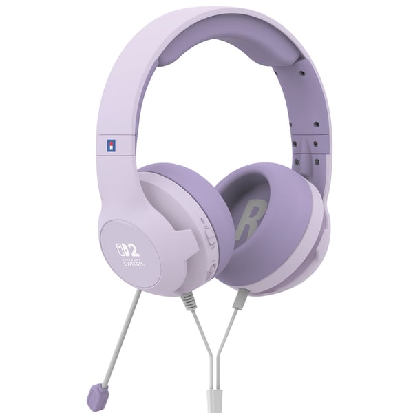 HORI Gaming Headset spelhörlurar, Switch, lavendel