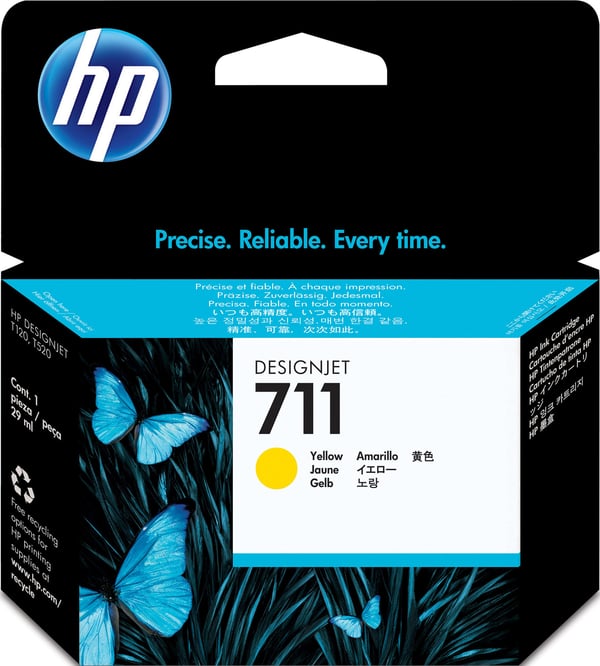 HP 711 - bläckpatron, gul