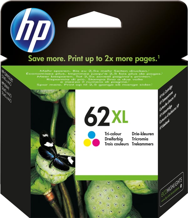 HP 62XL - bläckpatron, färg