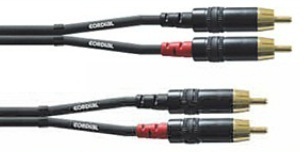 Cordial 2 x RCA han - 2 x RCA han kabel, 1,5 m