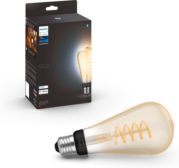 Philips Hue -filament smartlampa, White ambiance, Filament Edison, E27