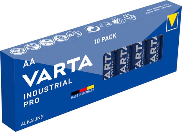 VARTA Industrial Pro -alkalibatteri, 10 stk. AA (LR06) batterier