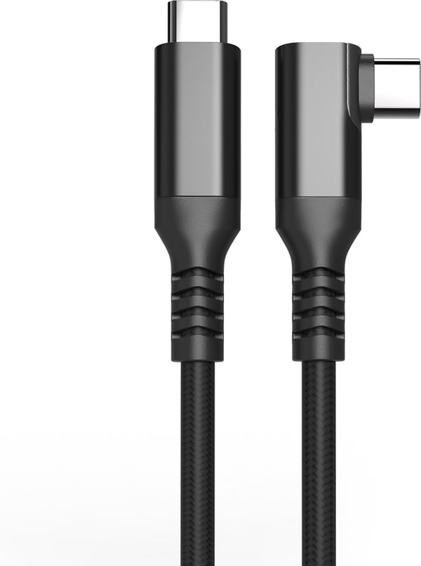 Fuj:tech USB-C 90° - USB-C-kabel, 1 m, svart