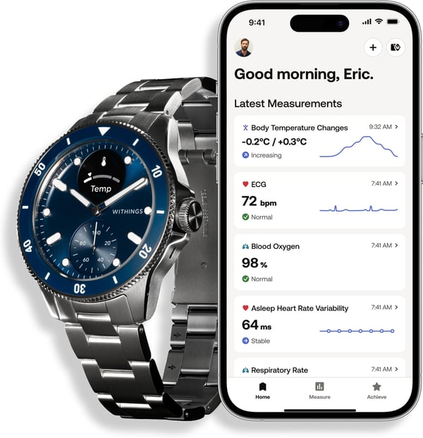 Withings Scanwatch Nova -smartwatch, 42 mm, blå