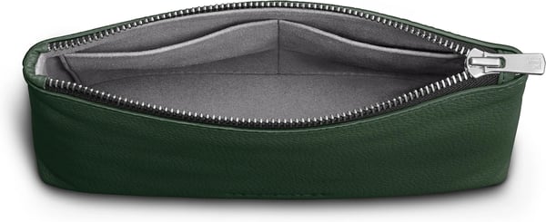 Woolnut Leather Pouch -tilbehørstaske, grøn