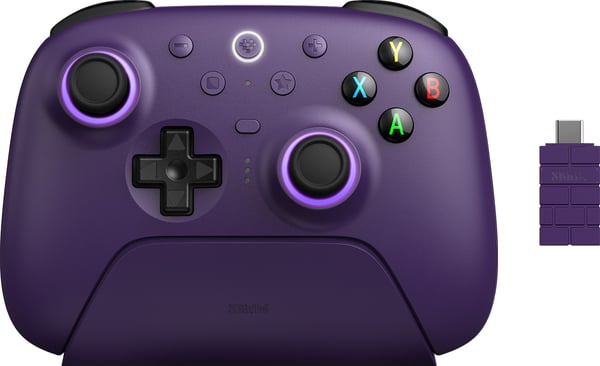 8BitDo Ultimate 2 Wireless 2.4G spelkontroll, PC, lila