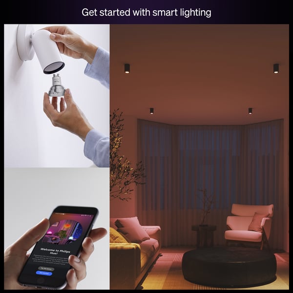 Philips Hue Essential smart spotlampa, White and color ambiance, GU10, 345 lm, 3-pack
