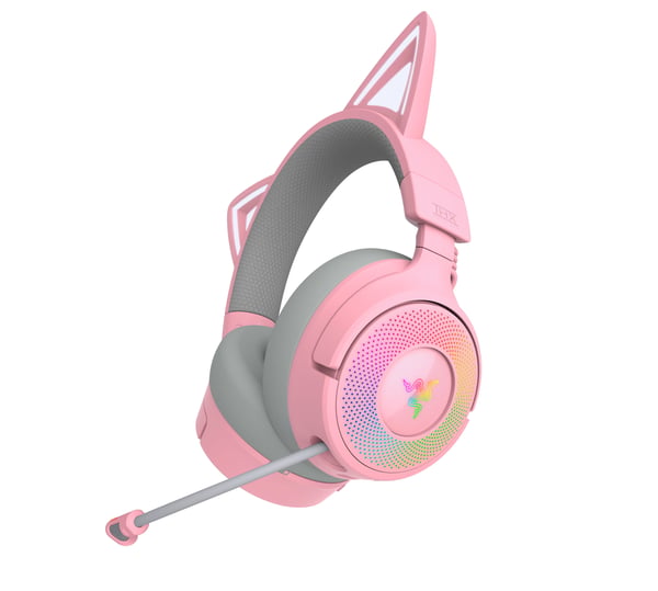 Razer Kraken Kitty V3 Pro spelhörlurar, rosa