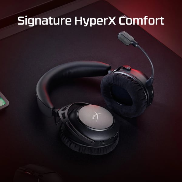 HyperX Cloud Alpha 2 trådlösa spelhörlurar, svart
