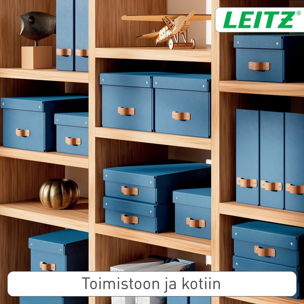 Leitz Puro förvaringslåda med lock, S-storlek, 7 l, 2 st, mörkblå
