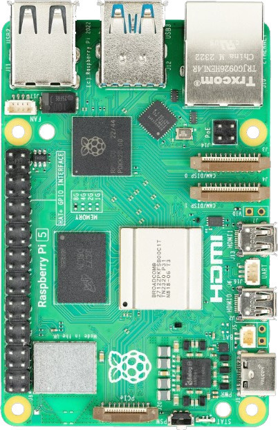 Raspberry Pi 5 model B 8 Gt - enkeltkredscomputer
