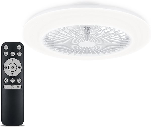 Philips Amigo Flat Fan Ceiling IR RD 20W+42W -fläktlampa, vit