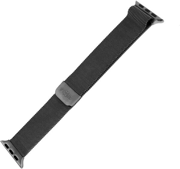Fixeret mesh-armbånd til smartwatch, Apple Watch 42 / 44 / 45 / 49 mm, sort