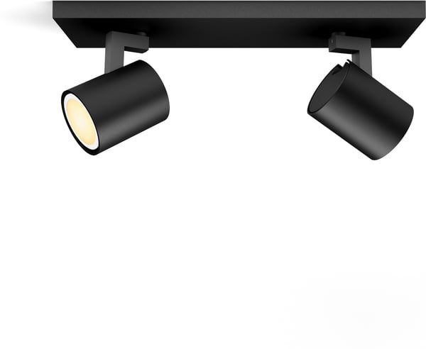 Philips Hue Runner vit ambiance -smart spotlights, 2-delad, svart, BT, 2 x 4,2 W