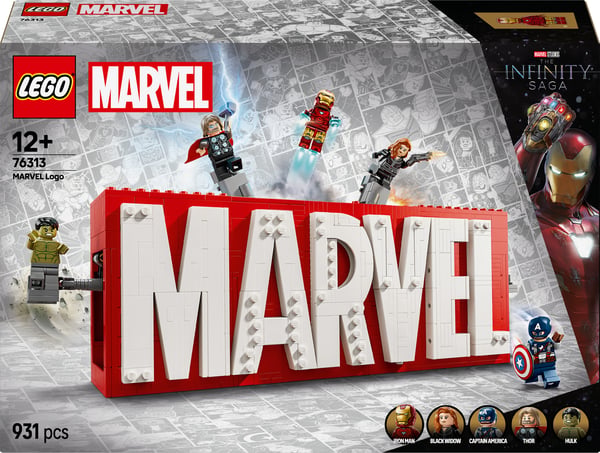 LEGO Superhelte Marvel 76313 – MARVEL-logo og minifigurer