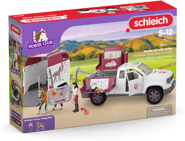 Schleich Horse Club 42704 Rörlig veterinär med släp